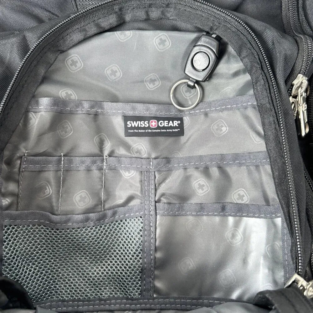 SwissGear 1900 ScanSmart TSA Laptop Backpack Black Custom Patch 4-H Auctioneer